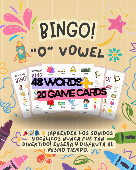 🤎✨ Bingo Fonético de la Vocal O