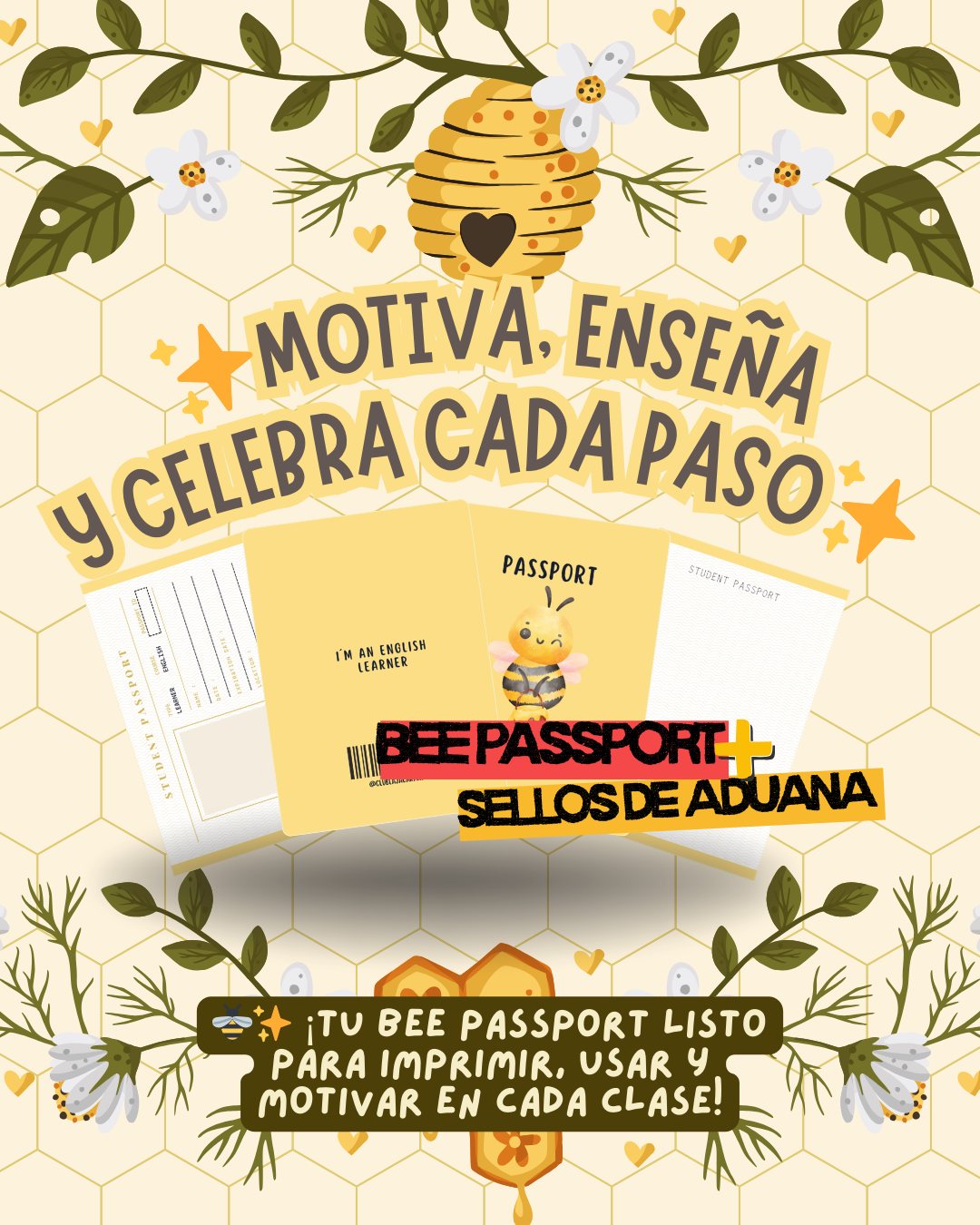 🐝 Bee Passport – Pasaporte Didáctico de Inglés